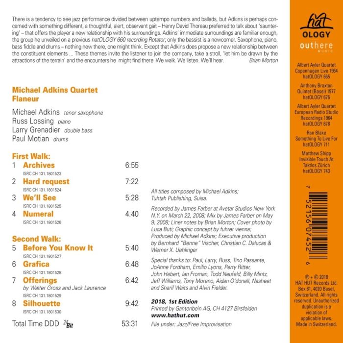 Michael Adkins Quuartet: Flaneur - slide-1