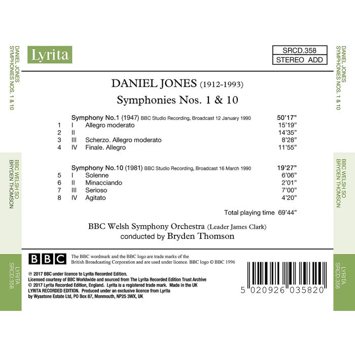 Jones: Symphonies Nos. 1 & 10 - slide-1