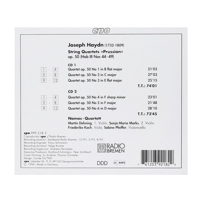 HAYDN: String quartets op.50  - slide-1