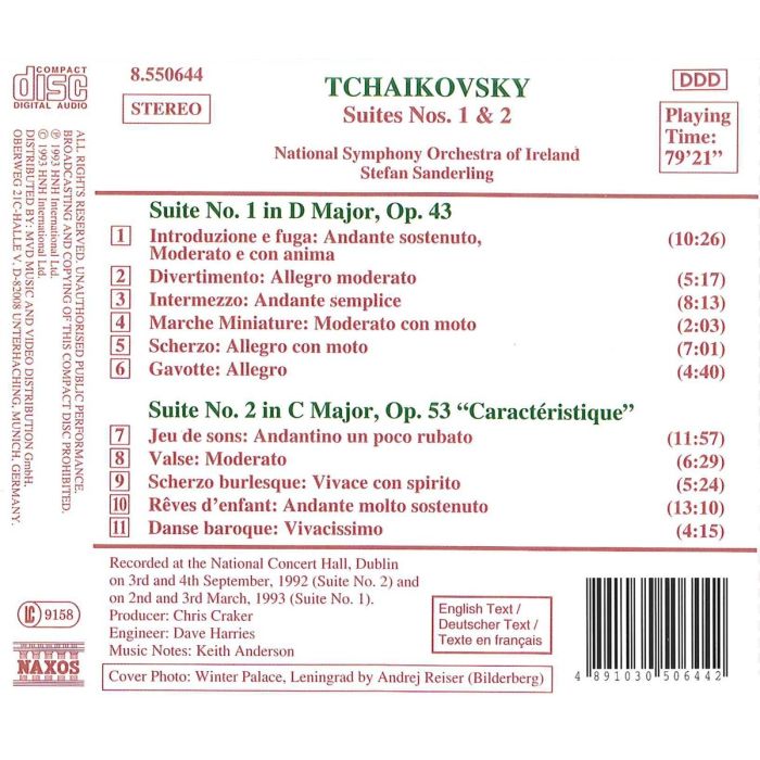 TCHAIKOVSKY: Suites 1 & 2 - slide-1