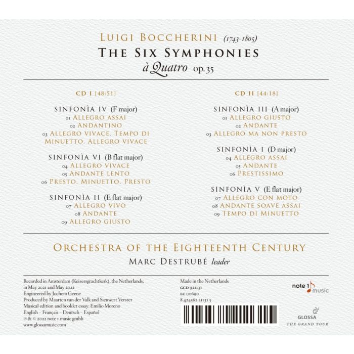 Boccherini: The Six Symphonies op. 35 - slide-1