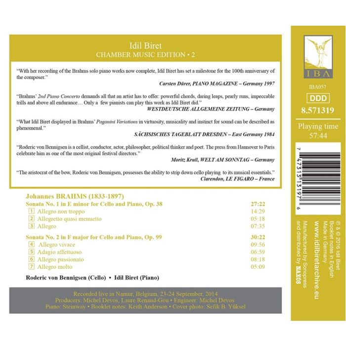 Brahms: Sonatas Nos. 1 & 2 for Cello and Piano - slide-1