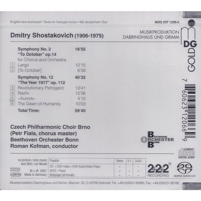 Shostakovich : Symphony no. 2 & 12 - slide-2