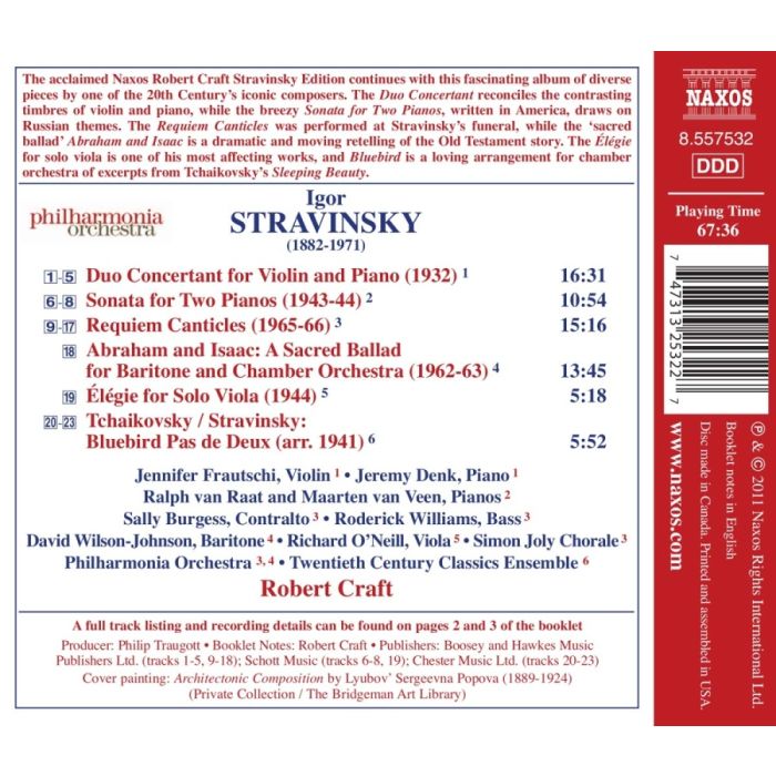 Stravinsky: Duo concertant, Sonata for Two Pianos, Requiem Canticles, Abraham and Isaac - slide-1
