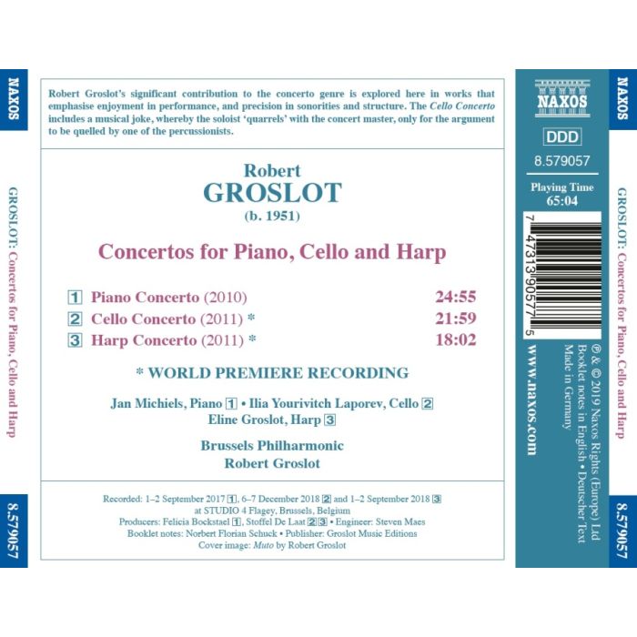 Groslot: Concertos for Piano, Cello and Harp - slide-1