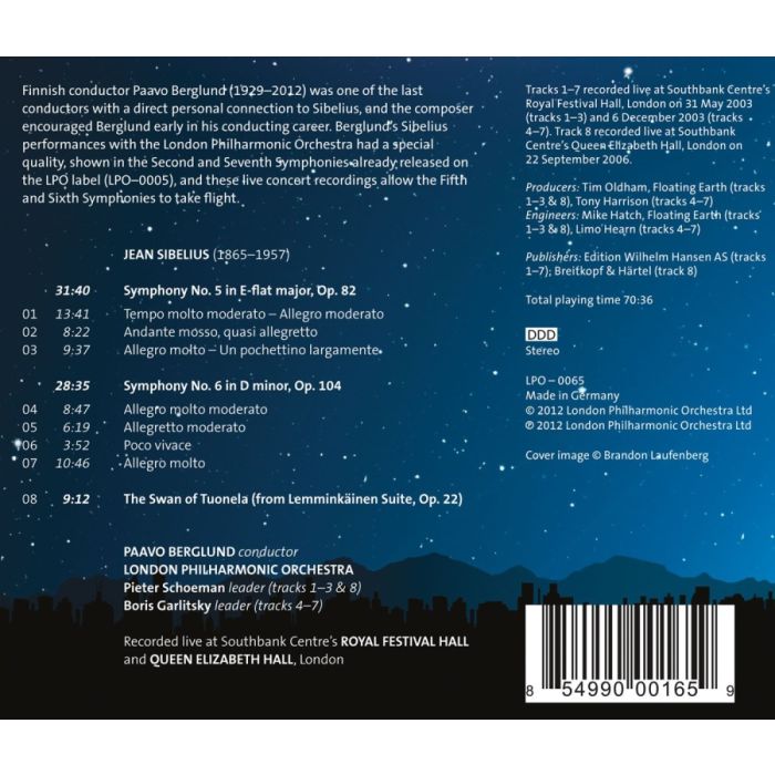Sibelius: Symphony No. 5 & No. 6, The Swan of Tuonela - slide-1