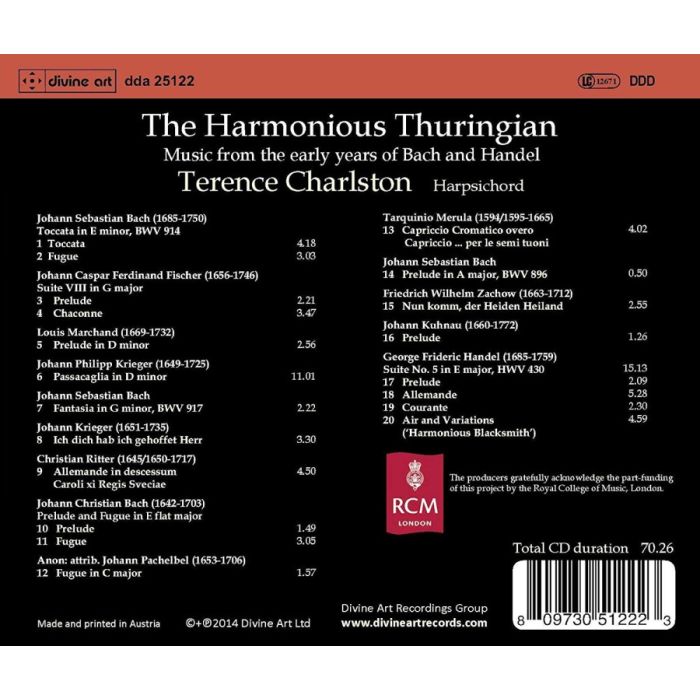 The Harmonious Thuringian – Bach, Handel, Krieger, Ritter, Merula ... - slide-1