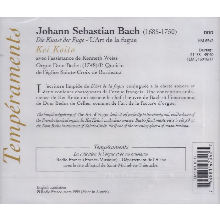 Bach: Die Kunst der Fuge BWV1080  - slide-1