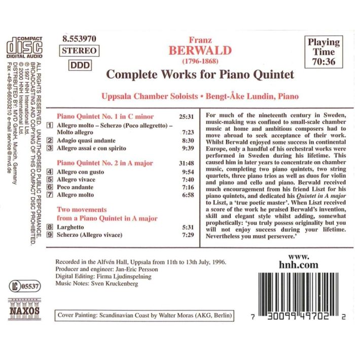 BERWALD: Piano Quintets - slide-1