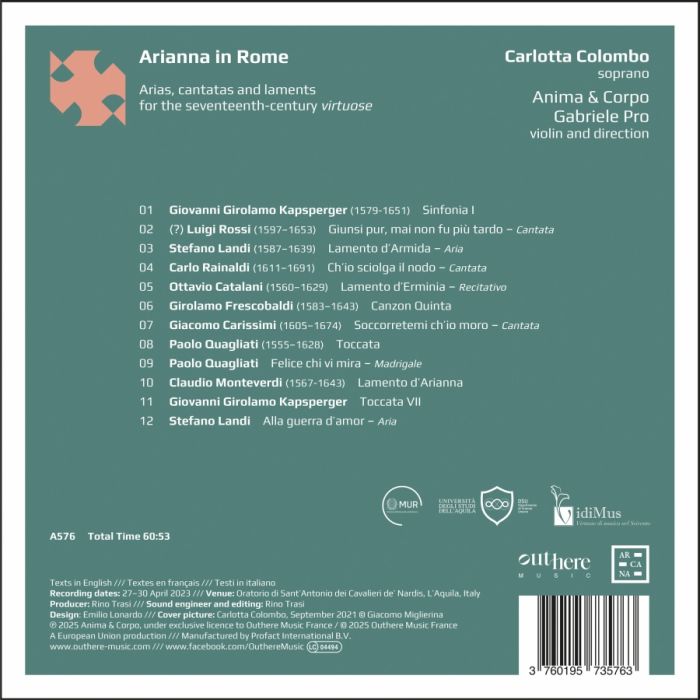 Arianna in Rome - Arias, cantatas and laments - slide-2