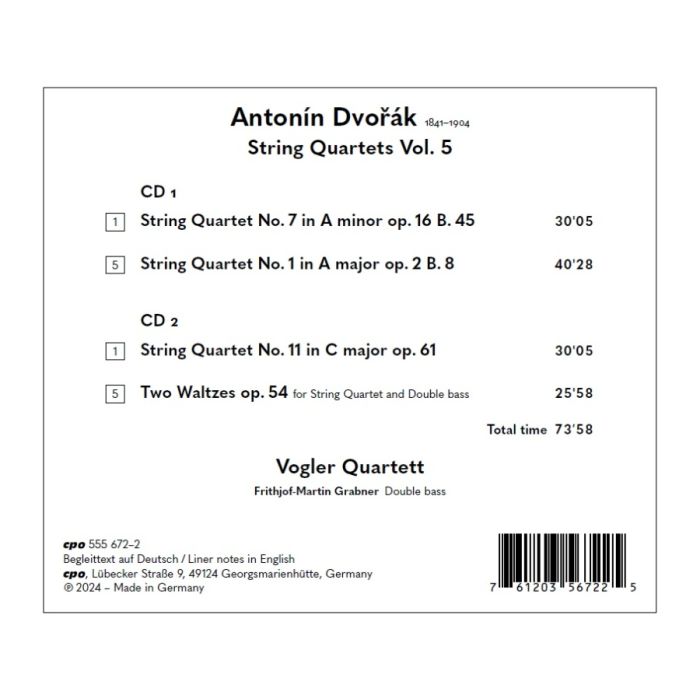 Dvořák: String Quartets Vol. 5 - slide-1