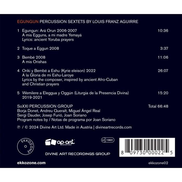 Aguirre: Egungun - Percussion Sextets - slide-1