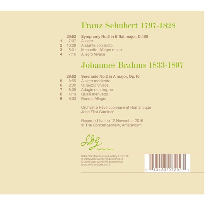 Schubert: Symphony No. 5; Brahms: Serenade No. 2 - slide-1