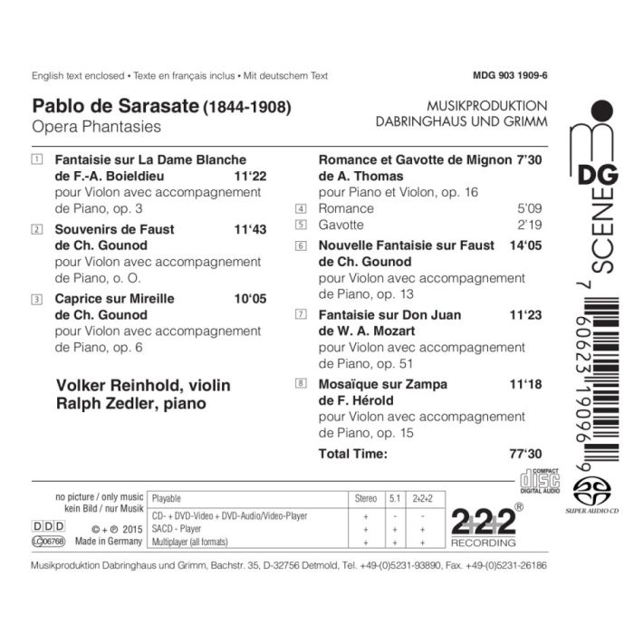 Sarasate: Opera Phantasies Vol. 2 - slide-1