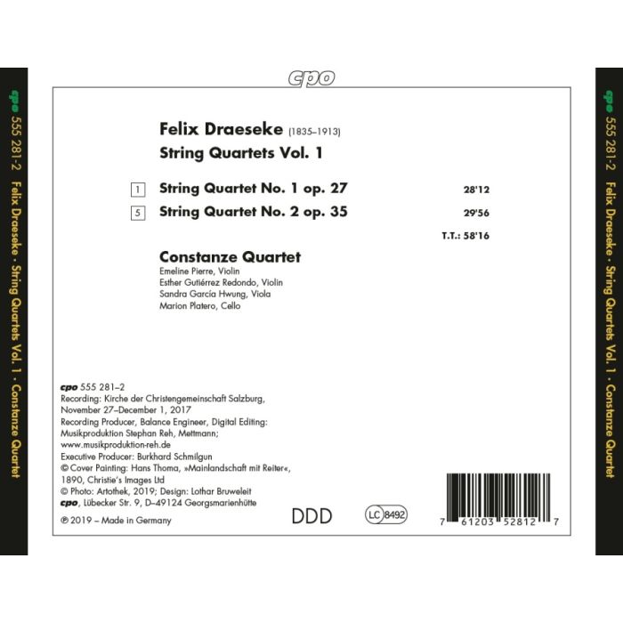 Draeseke: String Quartets Vol. 1 - slide-1