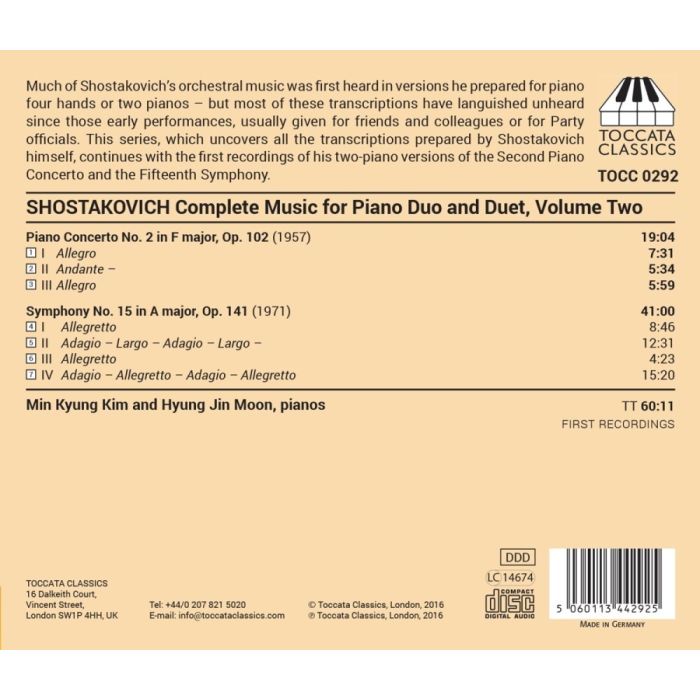 Shostakovich: Music for Piano Duo and Duet Vol. 2 - slide-1