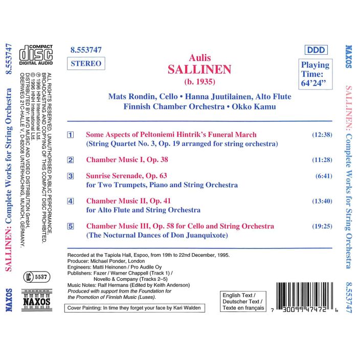 SALLINEN: Works for String Orchestra - slide-1