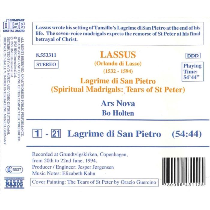 LASSUS: Lagrime di San Pietro - slide-1