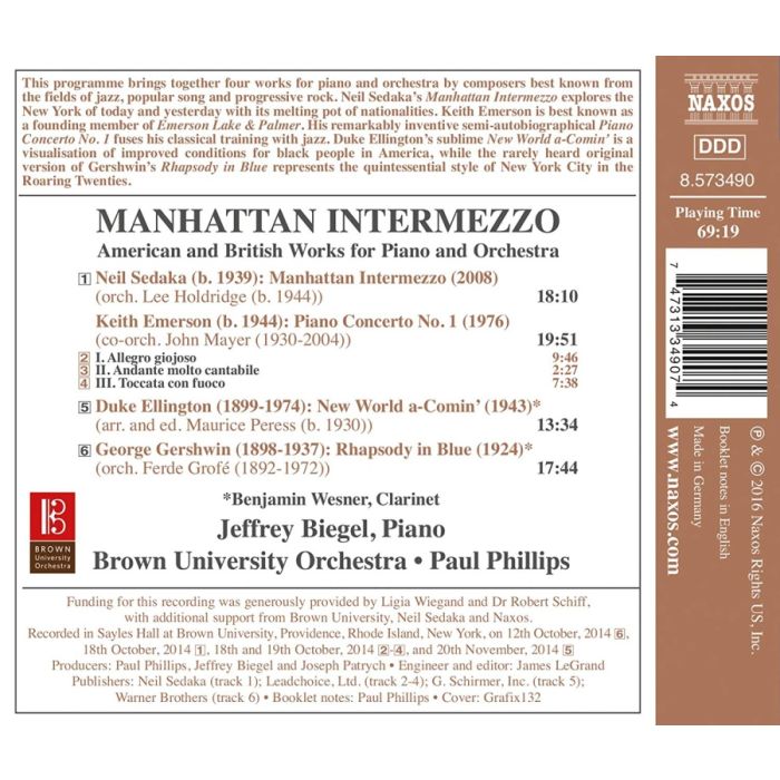 Manhattan Intermezzo - American and British Works for Piano and Orchestra - slide-1