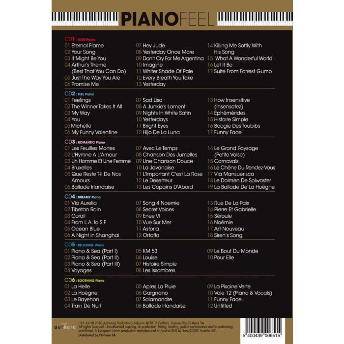 Piano Feel - Piano songs to suit your every mood (6 CD) - slide-1