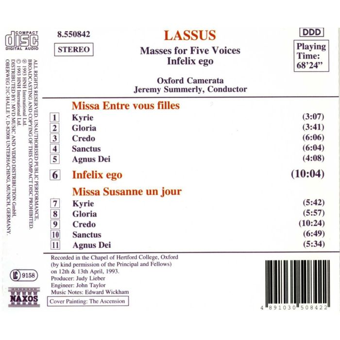 LASSUS: Masses for 5 Voices - slide-1