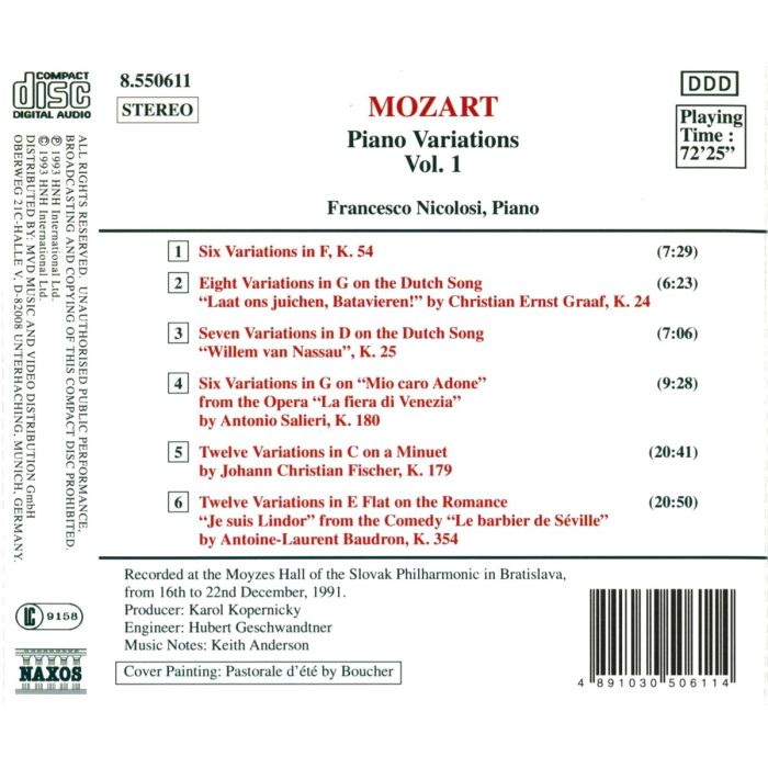MOZART: Piano Variations vol. 1 - slide-1