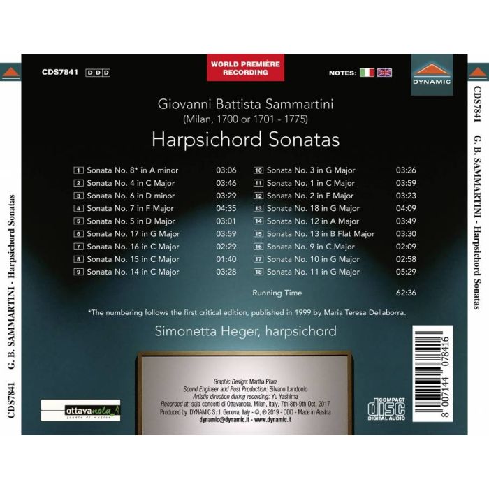 Sammartini: Harpsichord Sonatas - slide-1
