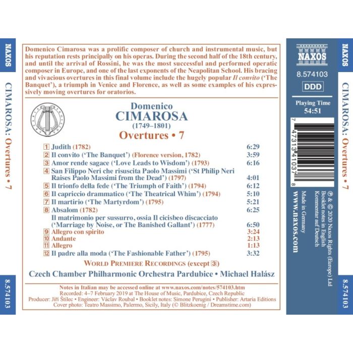 Cimarosa: Overtures Vol. 7 - slide-1