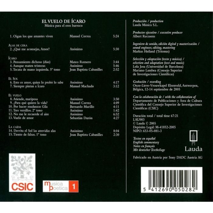 The Flight of Icarus. Music for the Baroque Eros - slide-1
