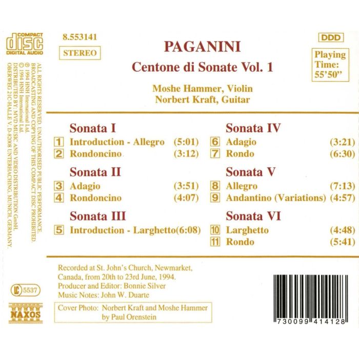 PAGANINI: Centone di Sonate vol. 1 - slide-1