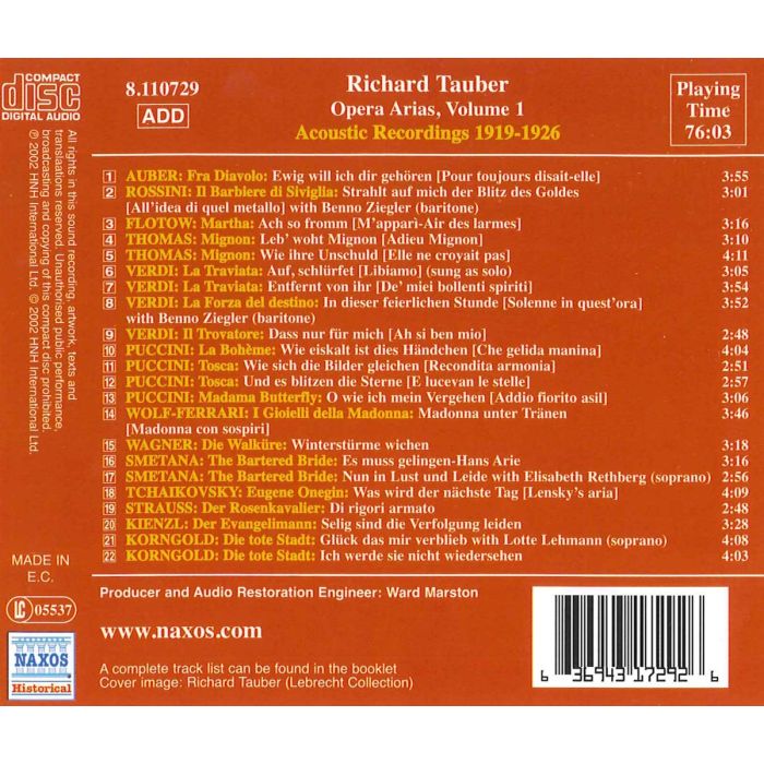 Richard Tauber - Opera Arias Vol.1 - slide-1