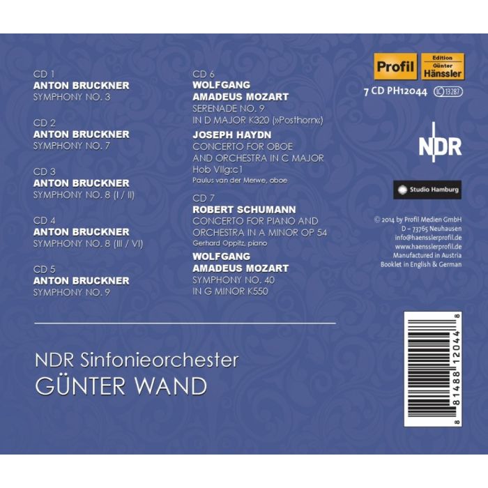 Bruckner: Symphonies 3, 7, 8, 9; Mozart: Posthorn Serenade & Symphony 40; Haydn; Schumann - slide-1