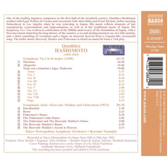 HASHIMOTO: Symphony No. 1; Symphonic Suite - slide-1