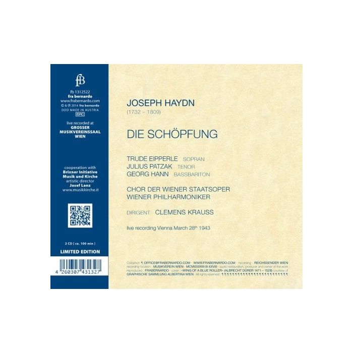 Haydn: Die Schöpfung, Live recording Wiedeń 28.03.1943 - slide-1
