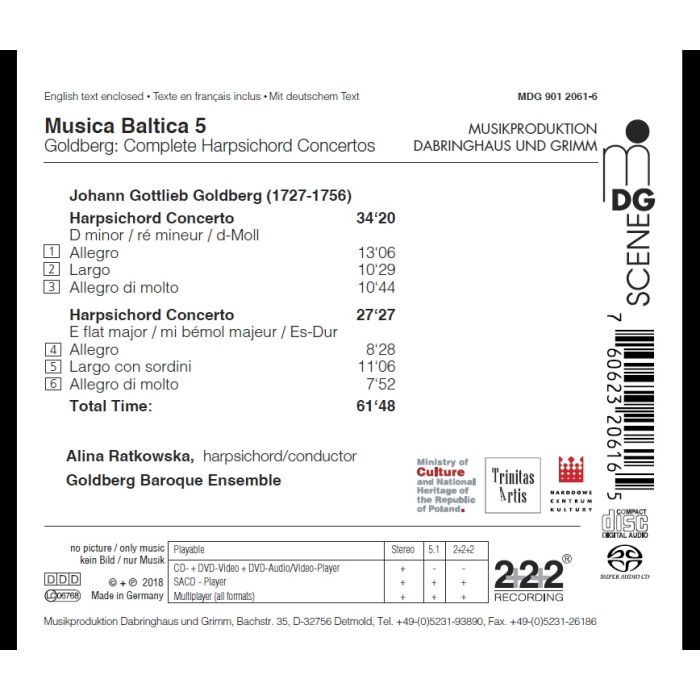 Goldberg: Harpsichord Concertos - Musica Baltica Vol. 5 - slide-1