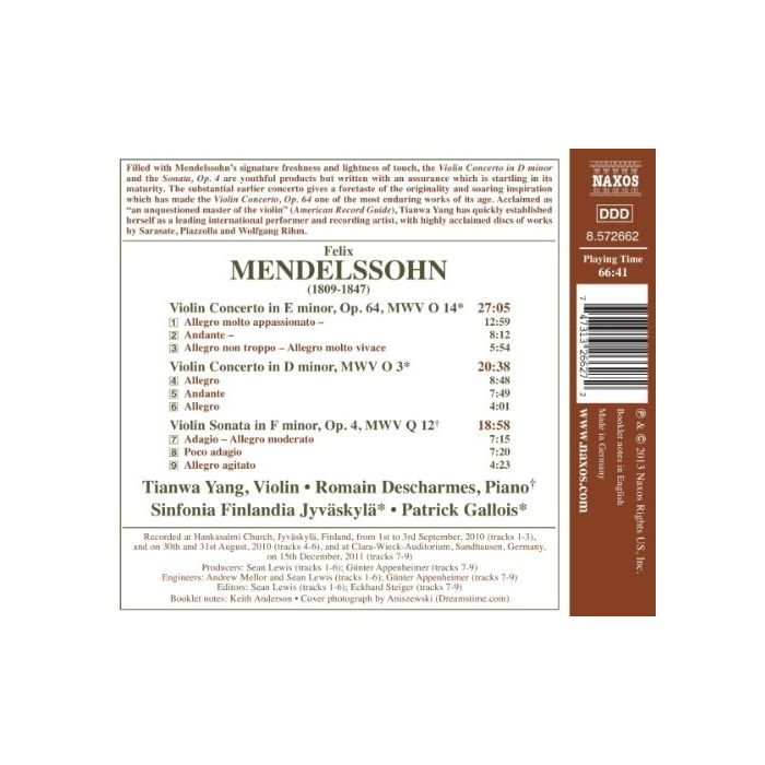 MENDELSSOHN: Violin Concertos, Violin Sonata - slide-1