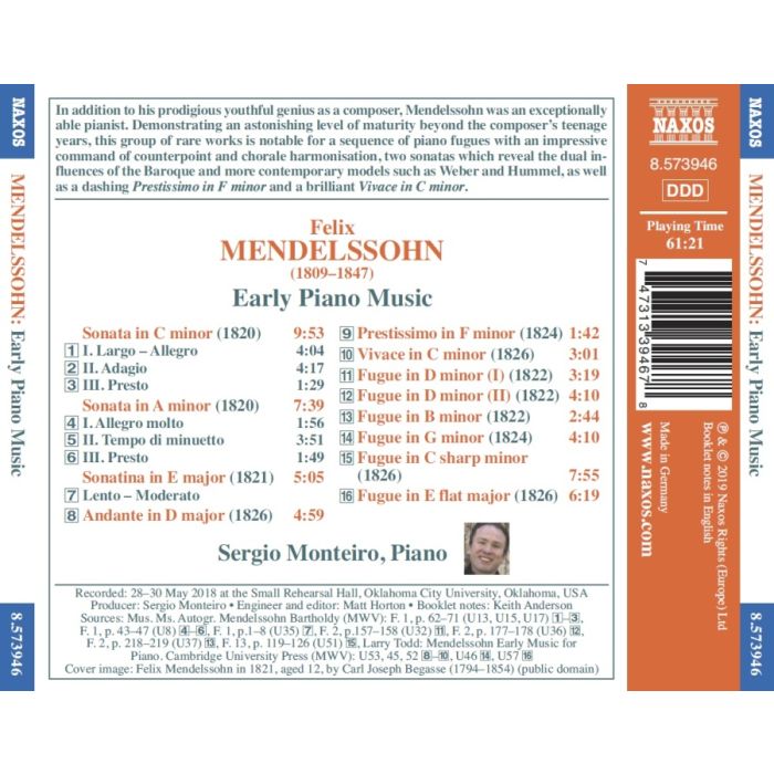 Mendelssohn: Early Piano Music - slide-1