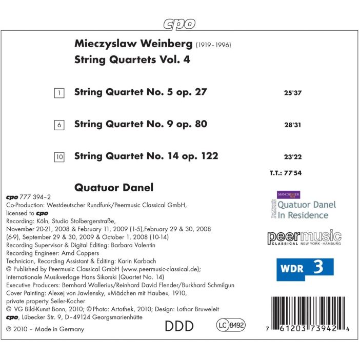 Weinberg: String Quartets Vol. 4 - Nos. 5, 9 & 14 - slide-1