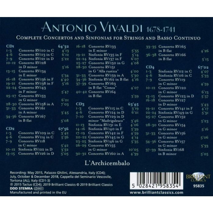 Vivaldi: Complete Concertos and Sinfonias for Strings and Basso Continuo - slide-1