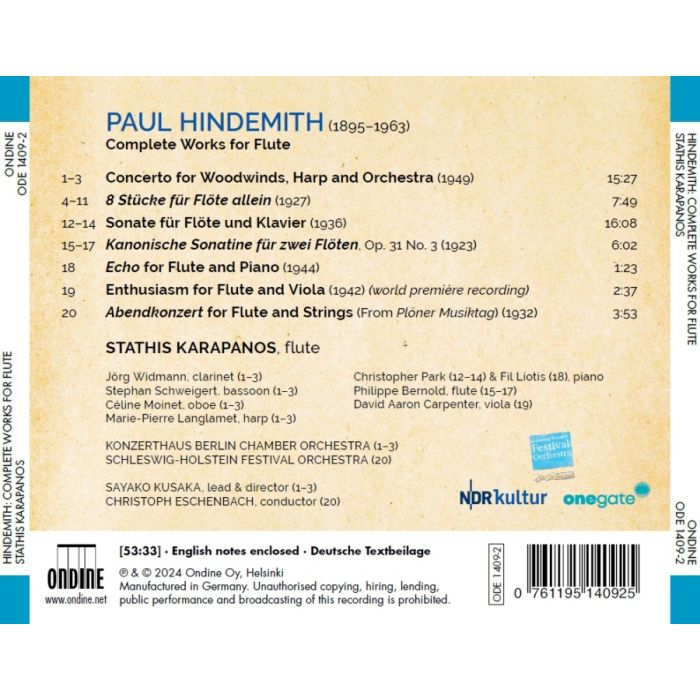 Hindemith: Complete Works for Flute - slide-1