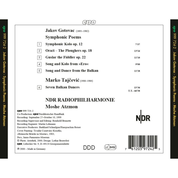 Gotovac: Symphonic Poems; Tajcević: Seven Balkan Dances - slide-1