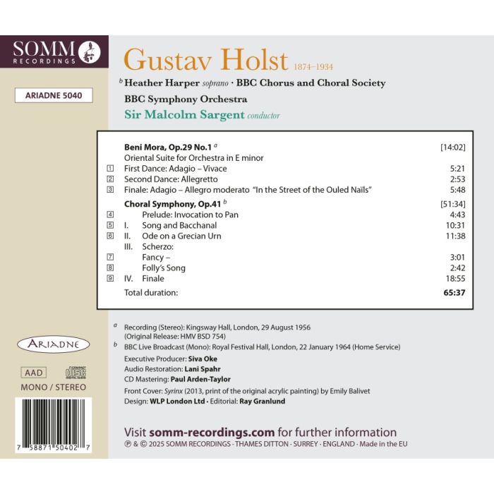 Holst: Beni Mora & Choral Symphony - slide-1