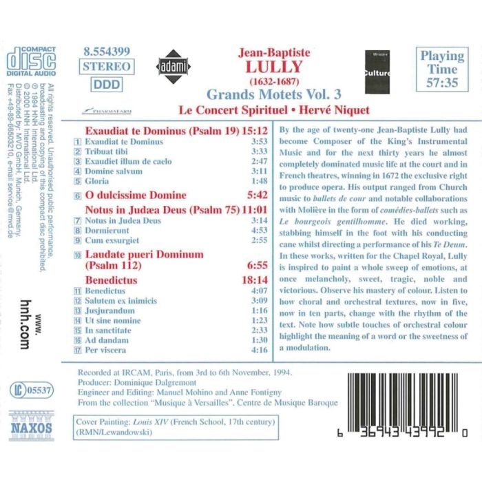 LULLY: Grands Motets Vol. 3 - slide-1