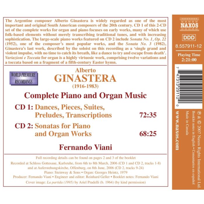 Ginastera: Complete Piano and Organ Music - slide-1
