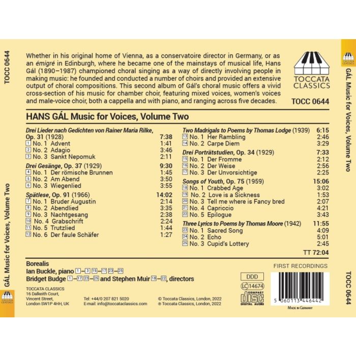 Gál: Music for Voices Vol. 2 - slide-1