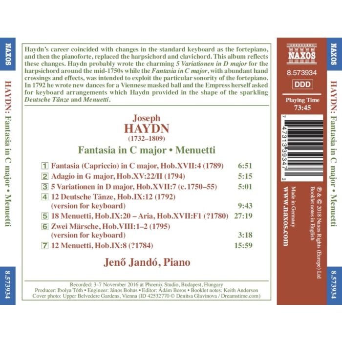 Haydn: Fantasia; Menuetti; Variationen; Deutsche Tänze - slide-1