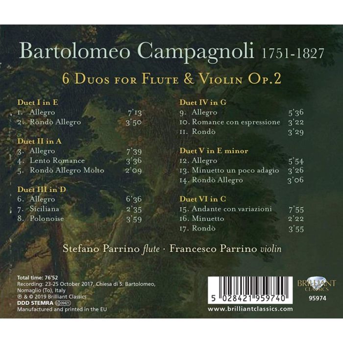 Campagnoli: 6 Duos for Flute and Violin Op. 2 - slide-1