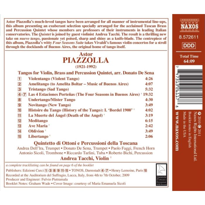 Piazzolla: Tangos for Violin, Brass and Percussion - slide-1
