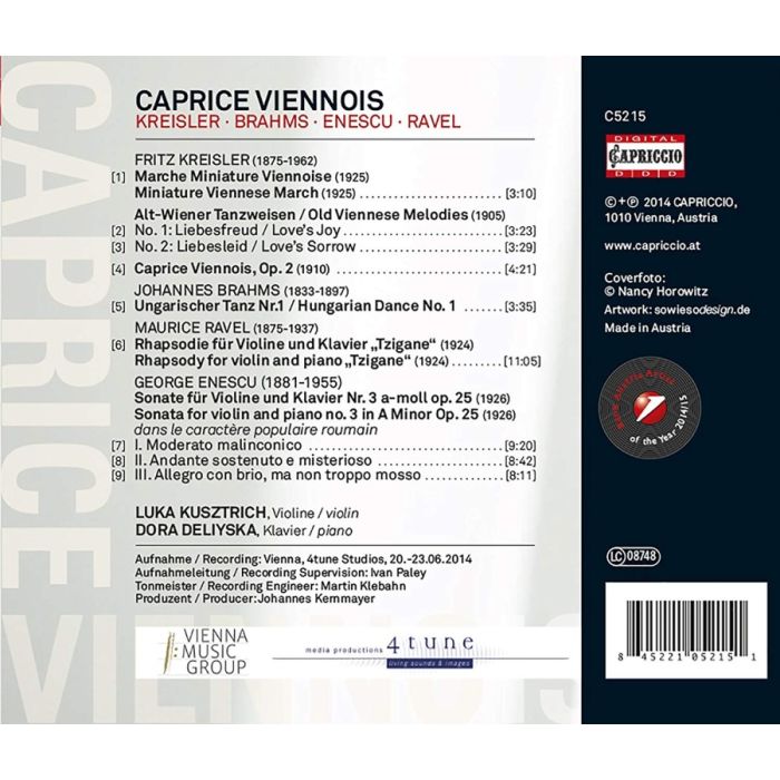 Caprice Viennois - Kreisler; Brahms; Enescu; Ravel - slide-1