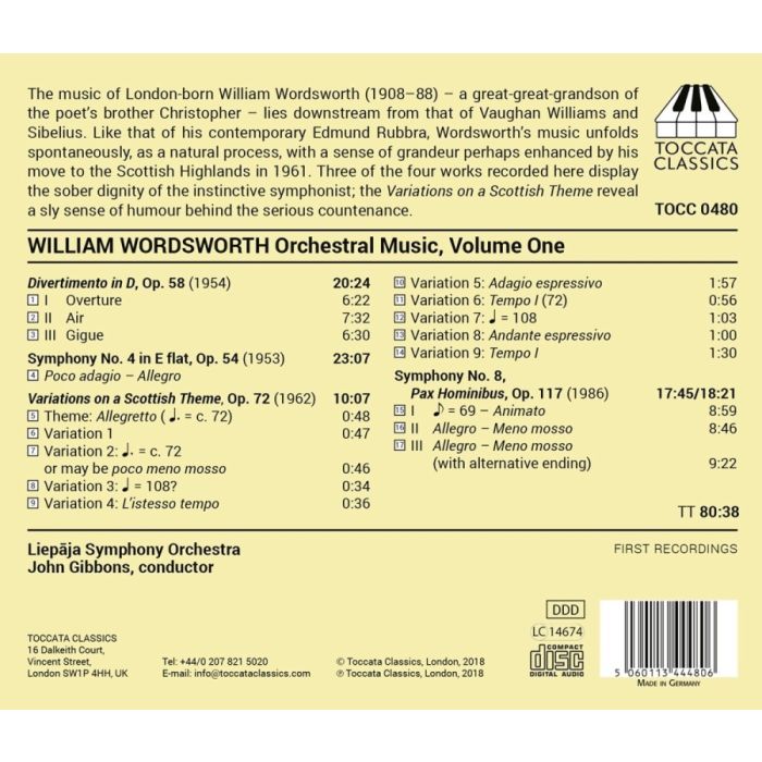 Wordsworth: Orchestral Music Vol. 1 - slide-1